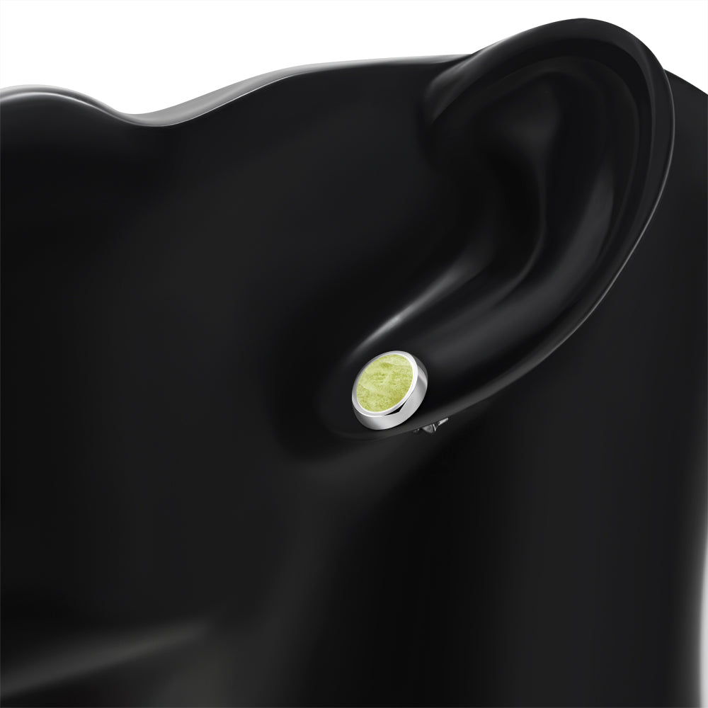 Scottish Marble Studs - Thick Oval