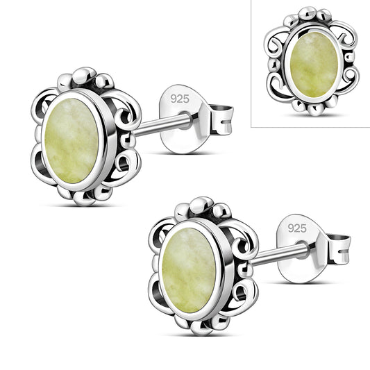 Scottish Marble Studs - Antique Border