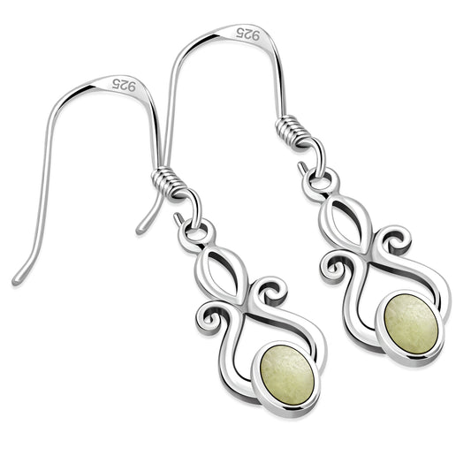 Scottish Marble Earrings - Budding Flower