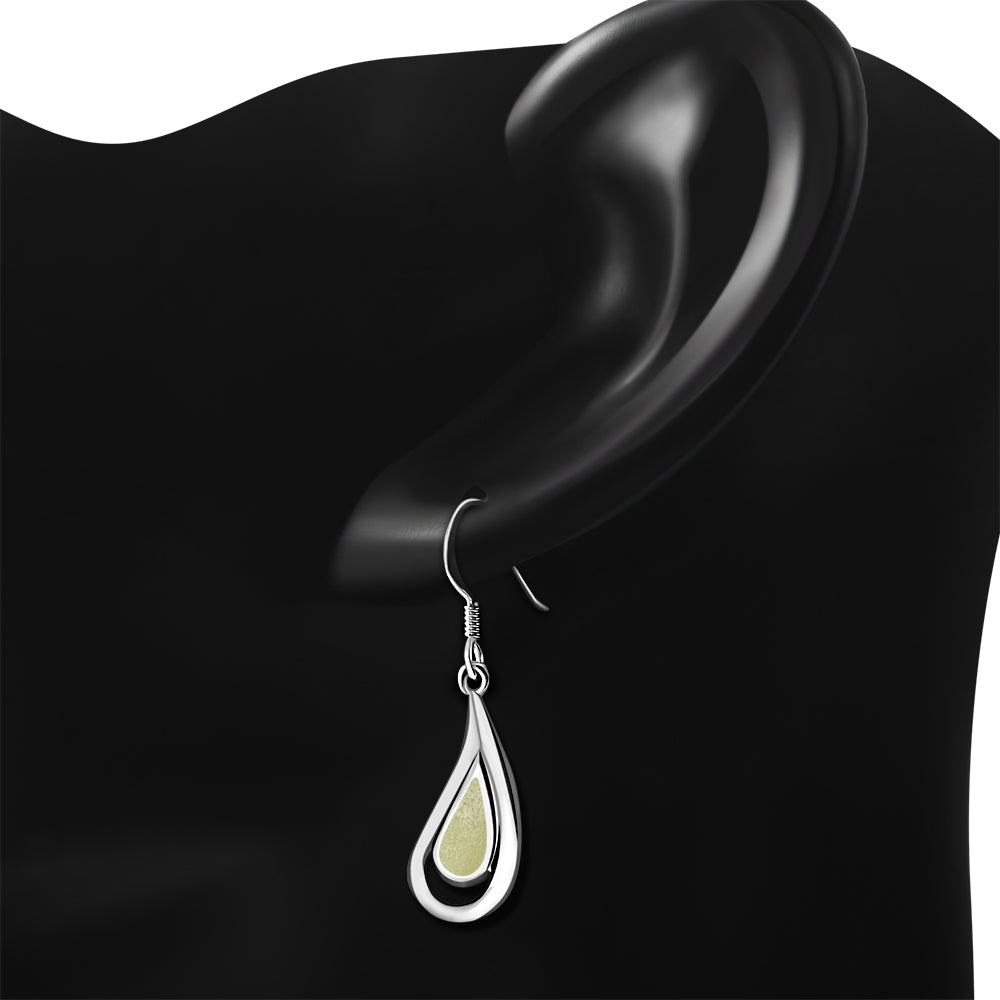 Scottish Marble Earrings - Open Raindrop