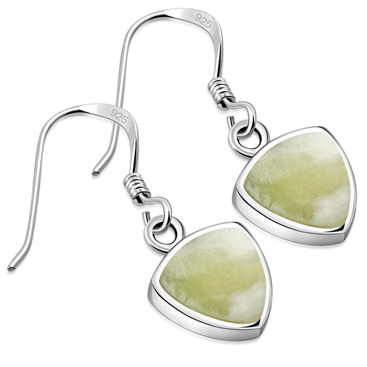 Scottish Marble Earrings - Small Shield