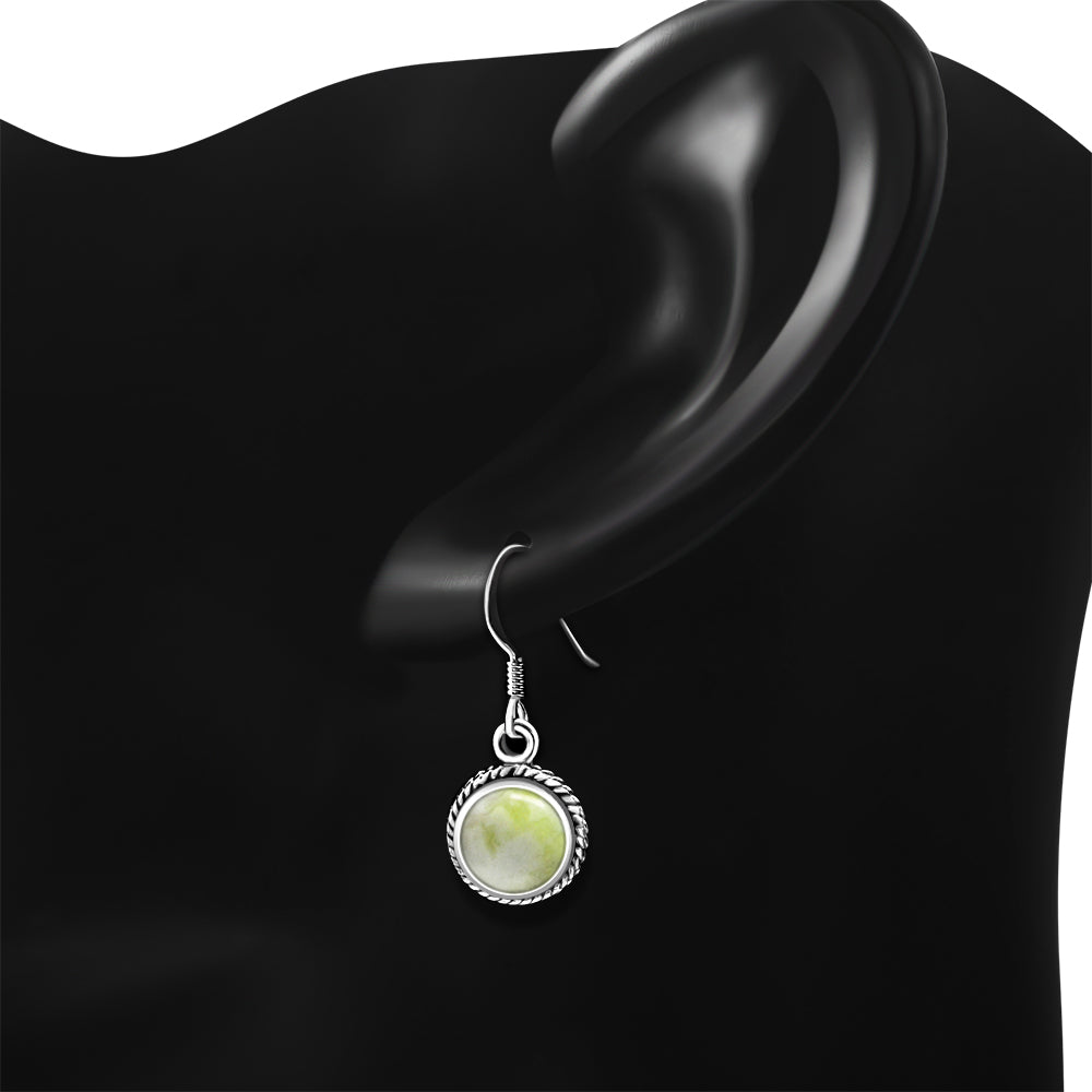 Scottish Marble Earrings - Vintage Border
