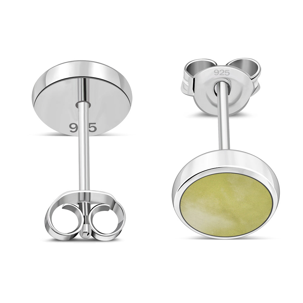 Contemporary Stud - Round Stud with Scottish Marble