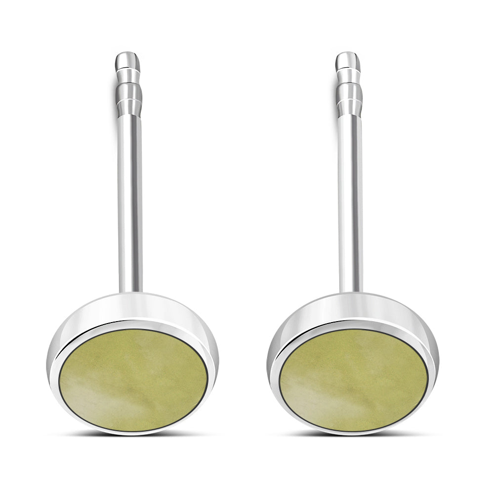 Contemporary Stud - Round Stud with Scottish Marble