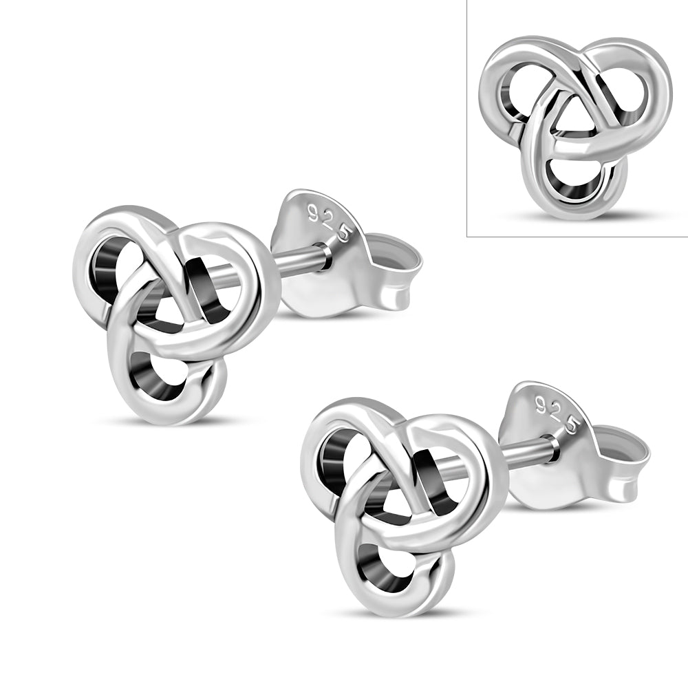 Triquetra Earrings - Dainty Rounded Trinity Studs