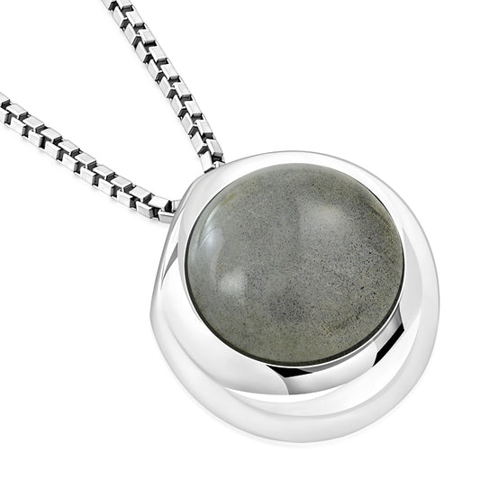 Contemporary Stone Pendant - Labradorite Orb
