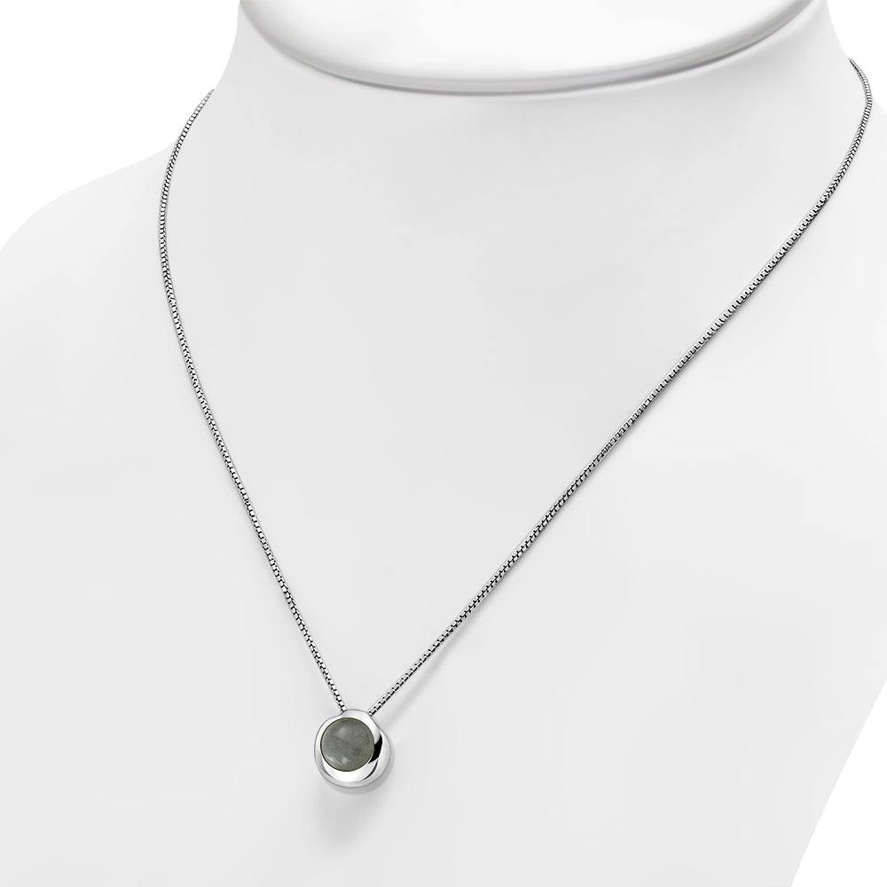 Contemporary Stone Pendant - Labradorite Orb