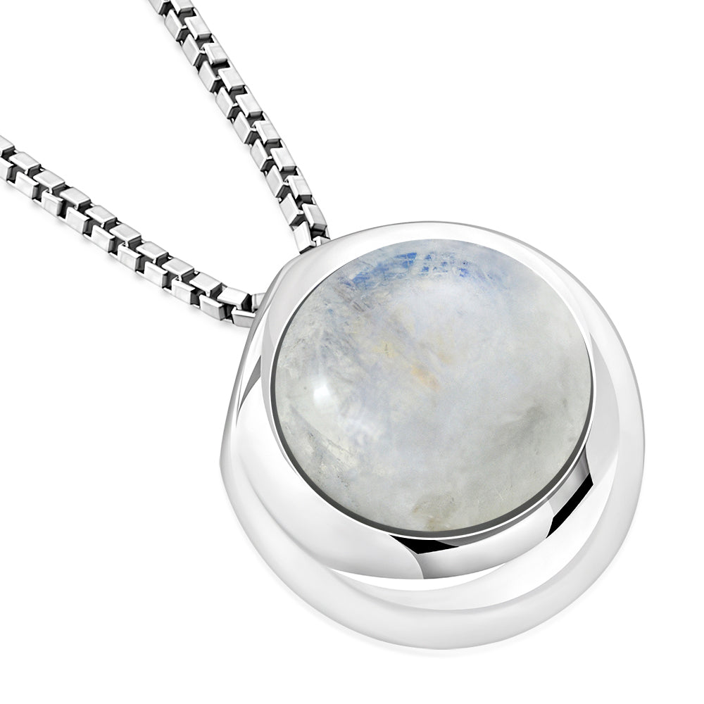 Contemporary Stone Pendant - Moonstone Orb