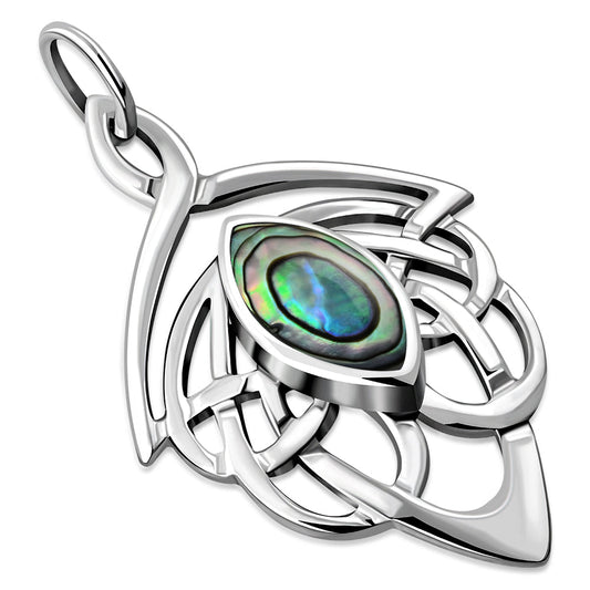 Celtic Stone Pendant- Feather Knot