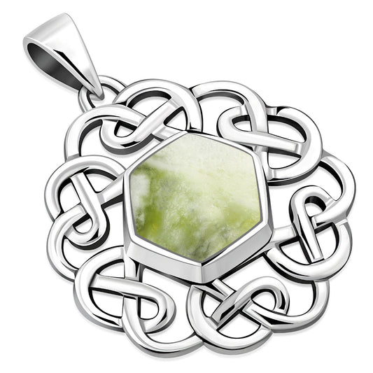 Scottish Marble Pendant - Six Knot with Hexagon