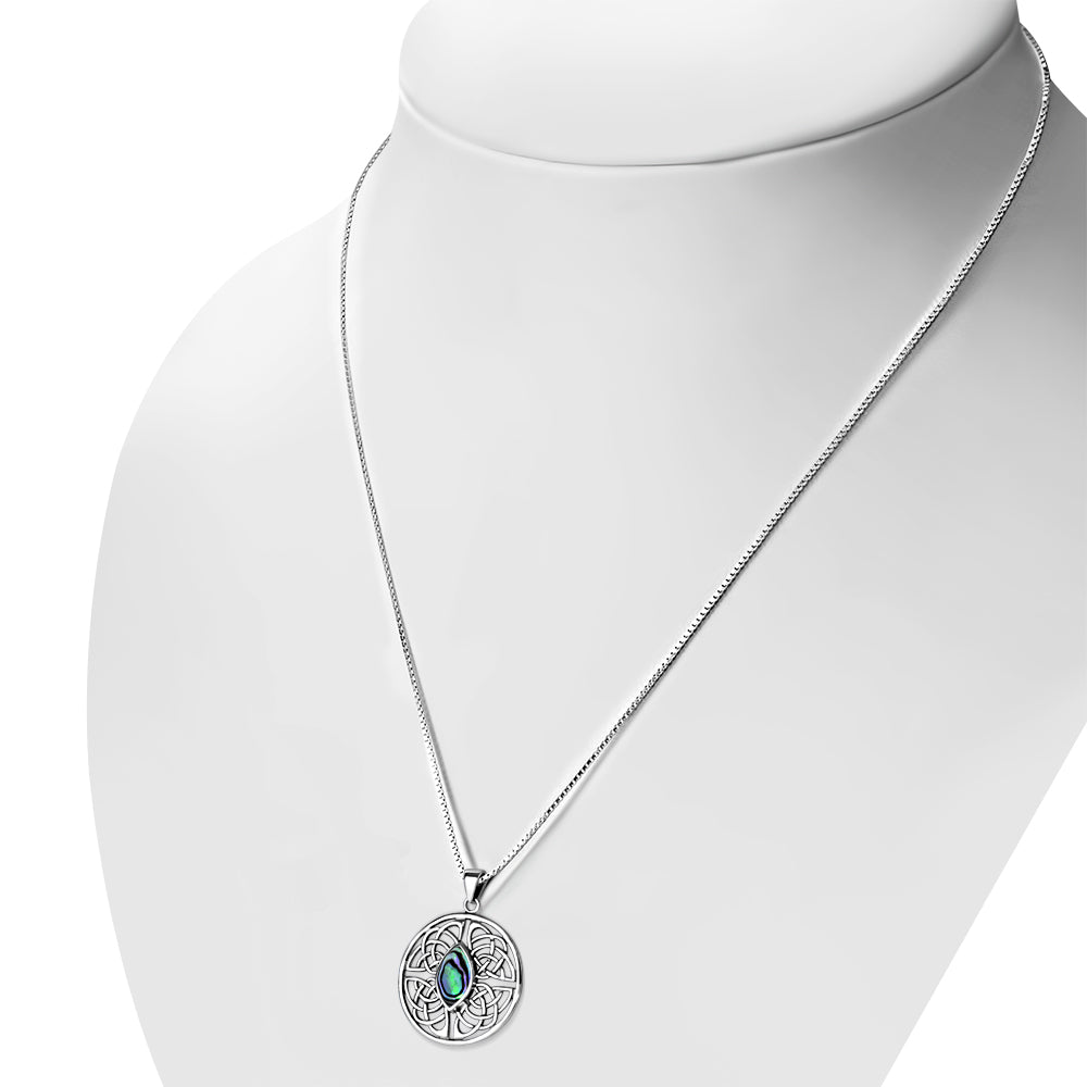 celtic pendant - Shield of four with Abalone