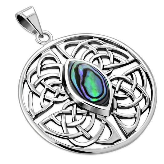 celtic pendant - Shield of four with Abalone