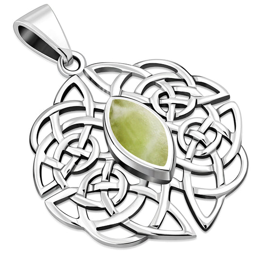 Scottish Marble Pendant - Dara Knot with Scottish Marble