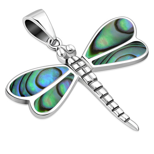 Large Dragonfly Pendant with Abalone shell