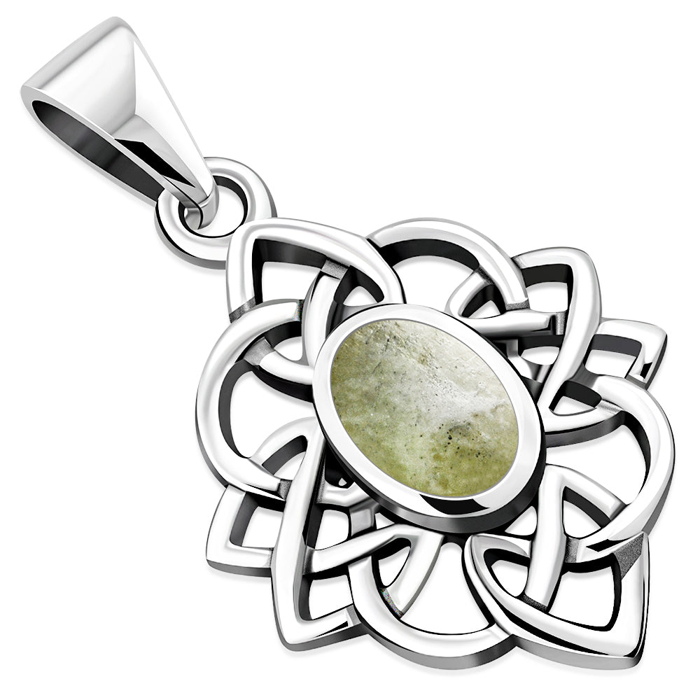 Scottish Marble Pendant - Celtic Knot Border