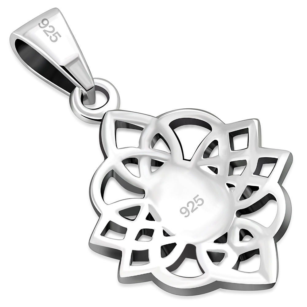 Scottish Marble Pendant - Celtic Knot Border