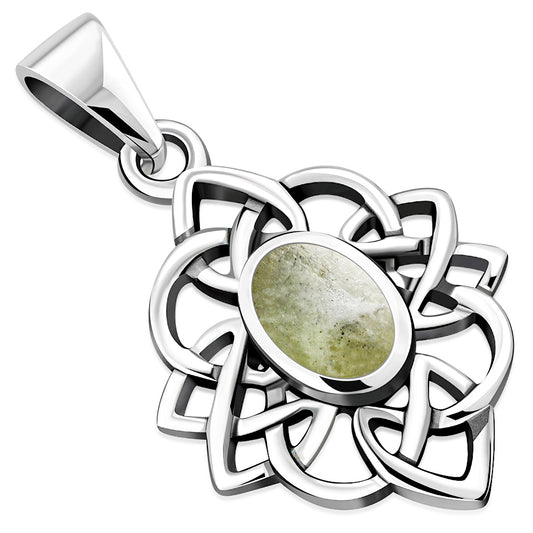 Scottish Marble Pendant - Celtic Knot Border