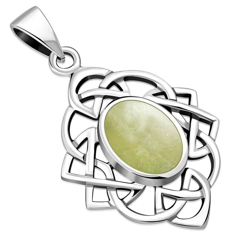 Scottish Marble Pendant - Celtic Knot Border