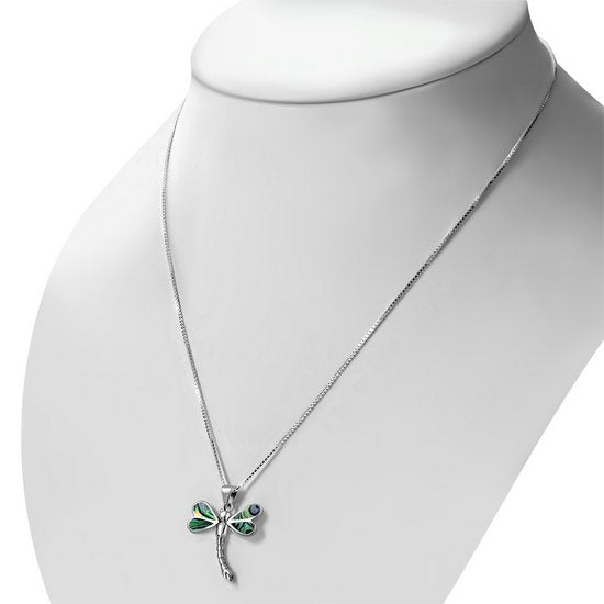 Abalone Pendant- Twisted Tail Dragonfly