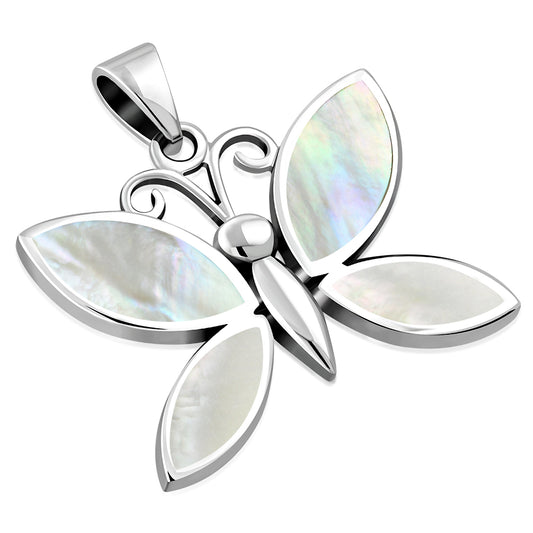 Mother of Pearl Pendant - Broad Butterfly