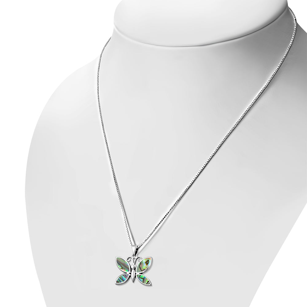 Abalone Pendant - Broad Butterfly