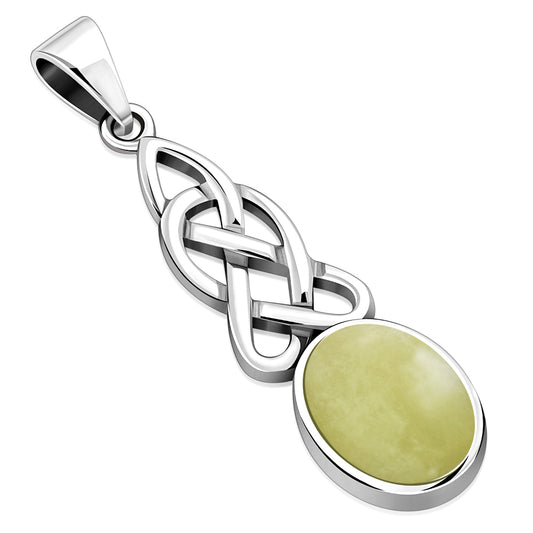 Scottish Marble Pendant - Elongated Celtic Knot