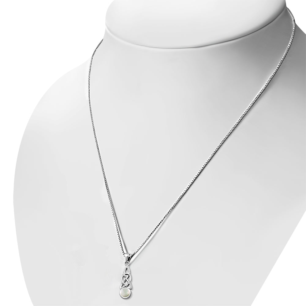Mother of Pearl Pendant - Extended Trinity Knot