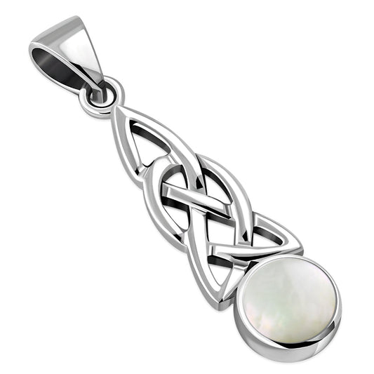 Mother of Pearl Pendant - Extended Trinity Knot