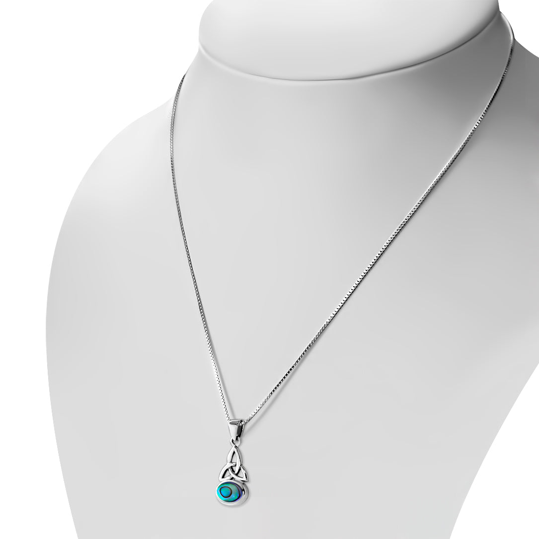 Abalone Pendant - Triquetra Oval Drop