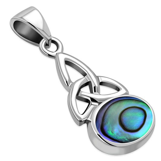 Abalone Pendant - Triquetra Oval Drop