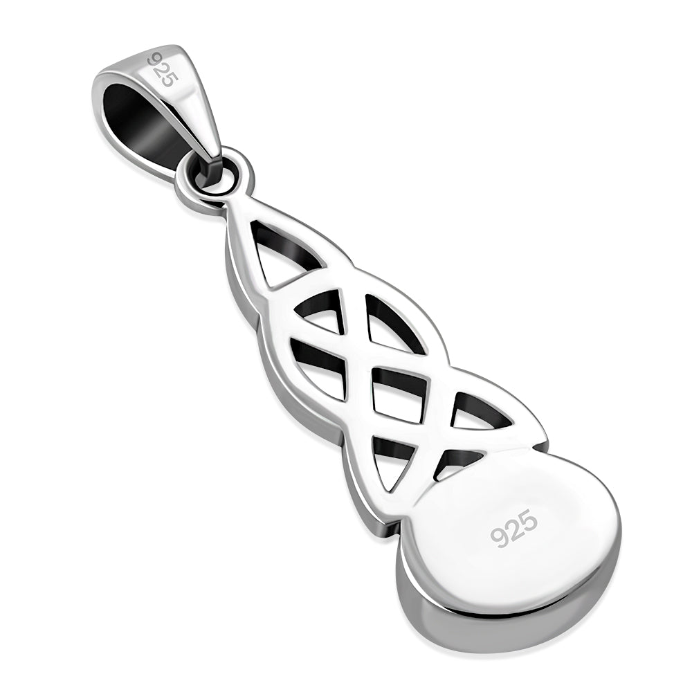 Mother of Pearl Pendant-Hanging Celtic Knot