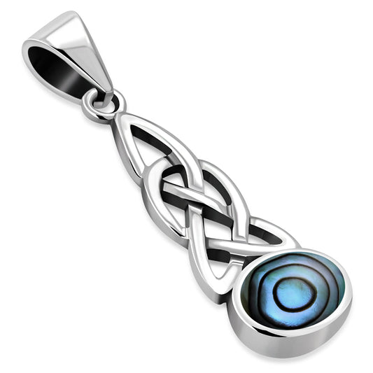 Abalone Pendant-Hanging Celtic Knot