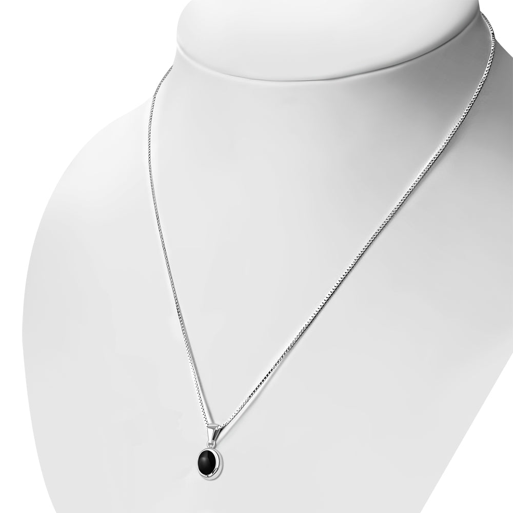 Contemporary Pendant - Classy Oval Black Oynx