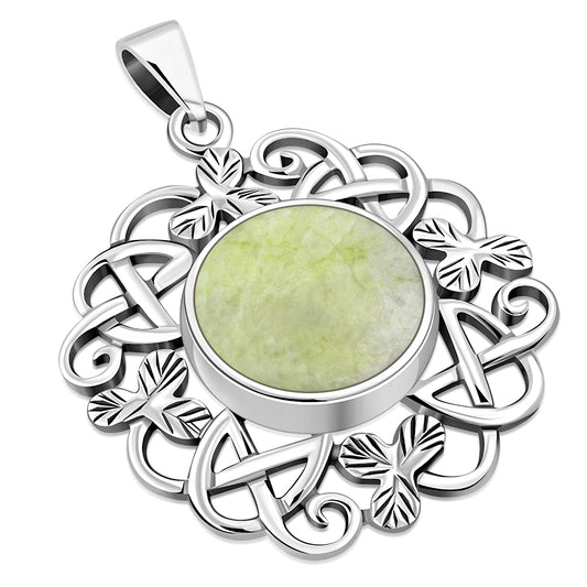 Scottish Marble Pendant - Shamrock and the Knot