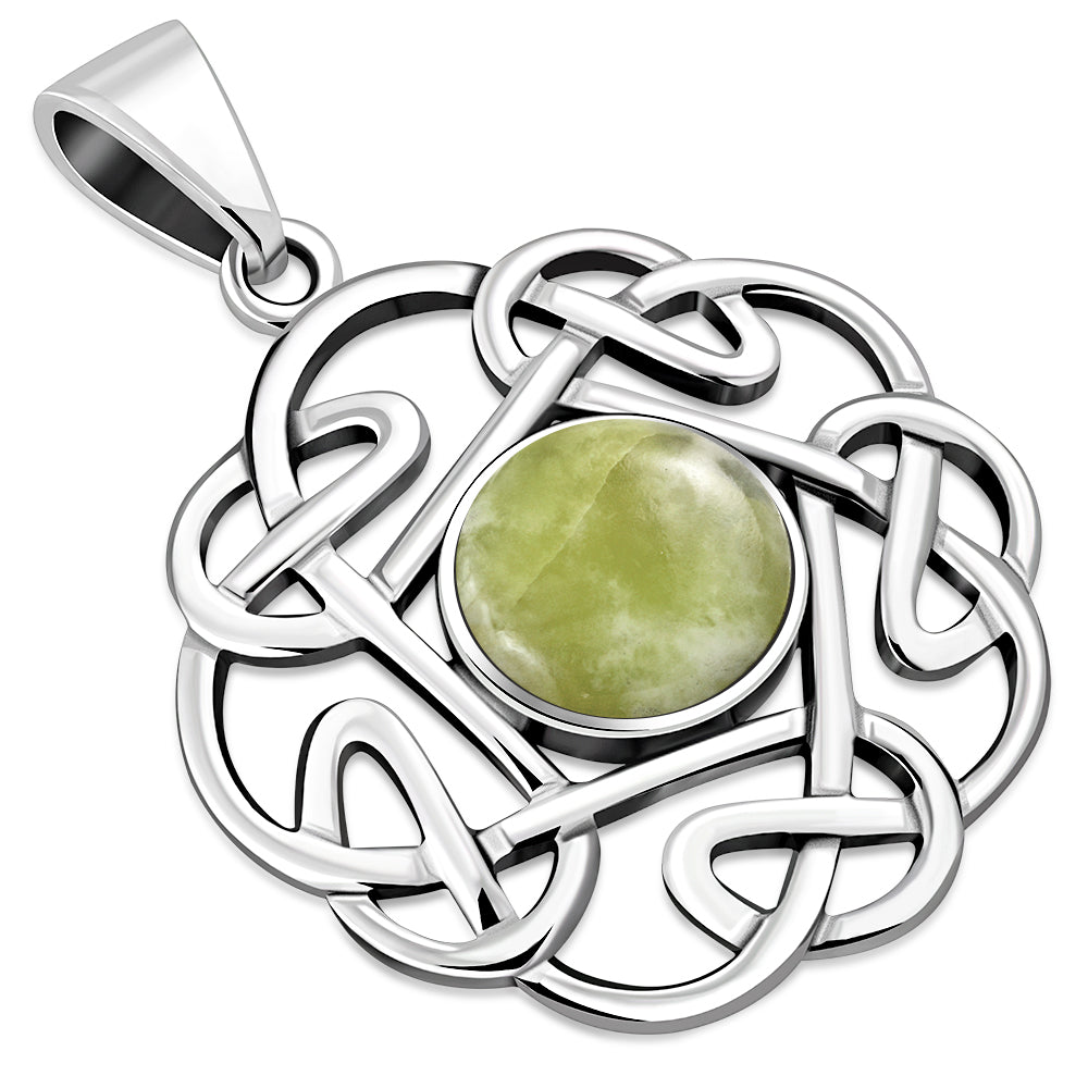 Scottish Marble Pendant - Celtic Knot Border