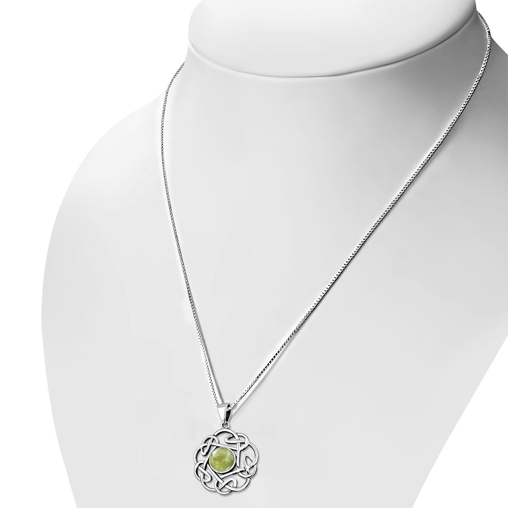 Scottish Marble Pendant - Celtic Knot Border