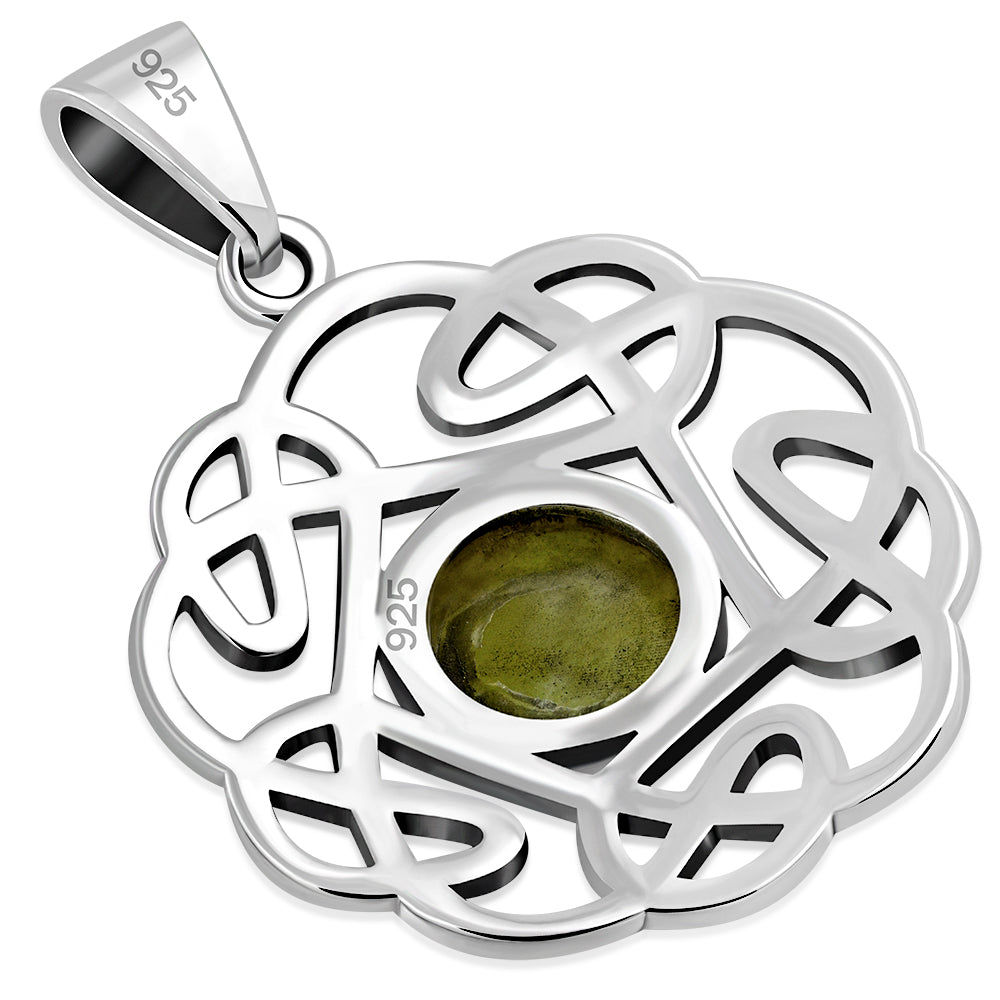 Scottish Marble Pendant - Celtic Knot Border