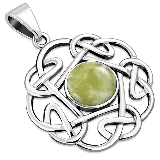 Scottish Marble Pendant - Celtic Knot Border