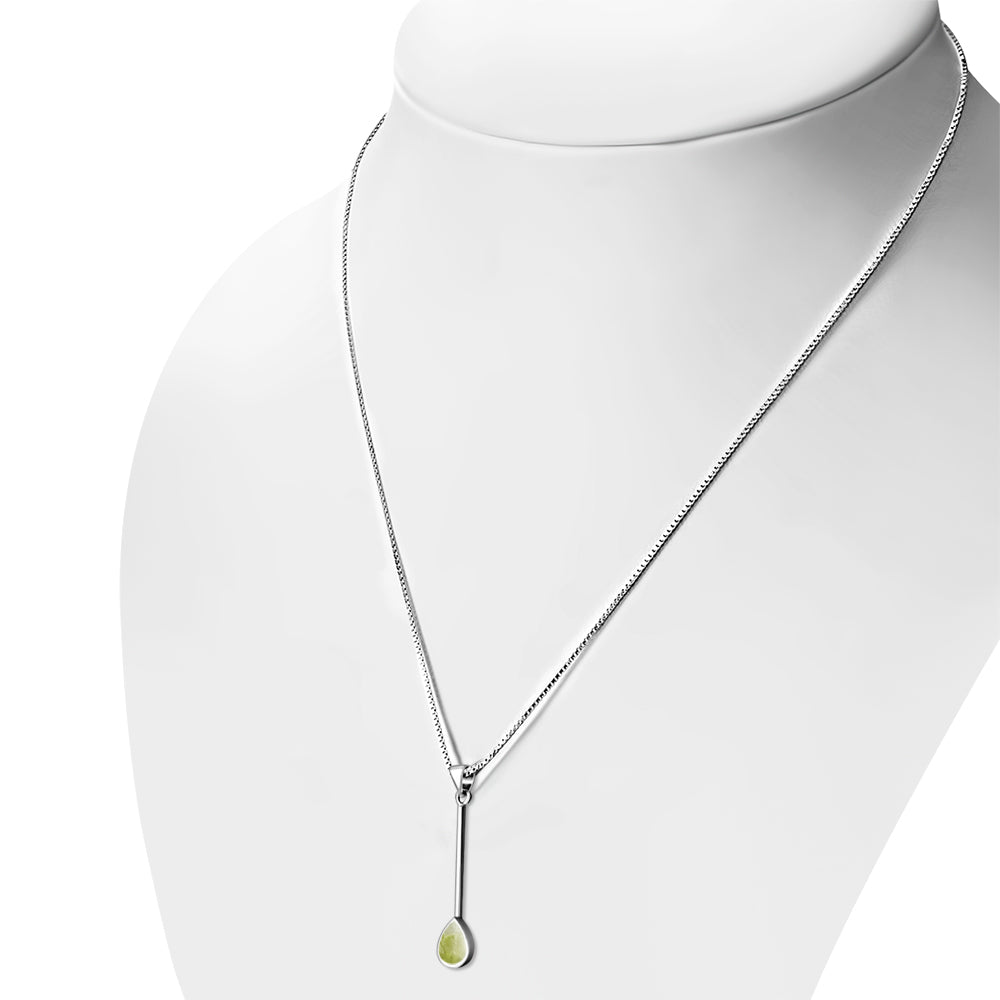 Scottish Marble Pendant- Contemporary Long Teardrop