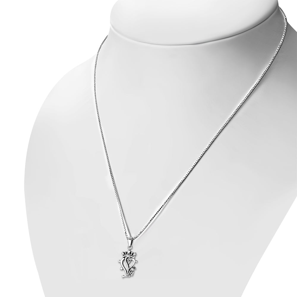 Scottish Thistle Pendant - Luckenbooth & Thistle Combo