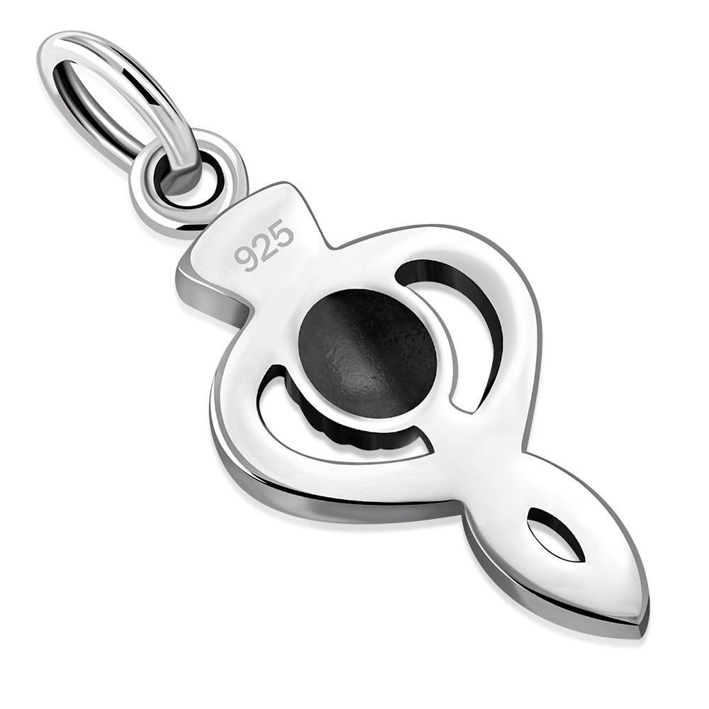Scottish Thistle Pendant- Elegant Looped Stem
