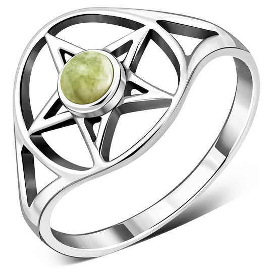 Scottish Marble Ring - Pentacle