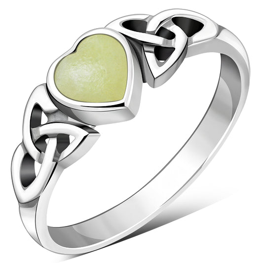 Scottish Marble Ring - Love Heart and Trinity