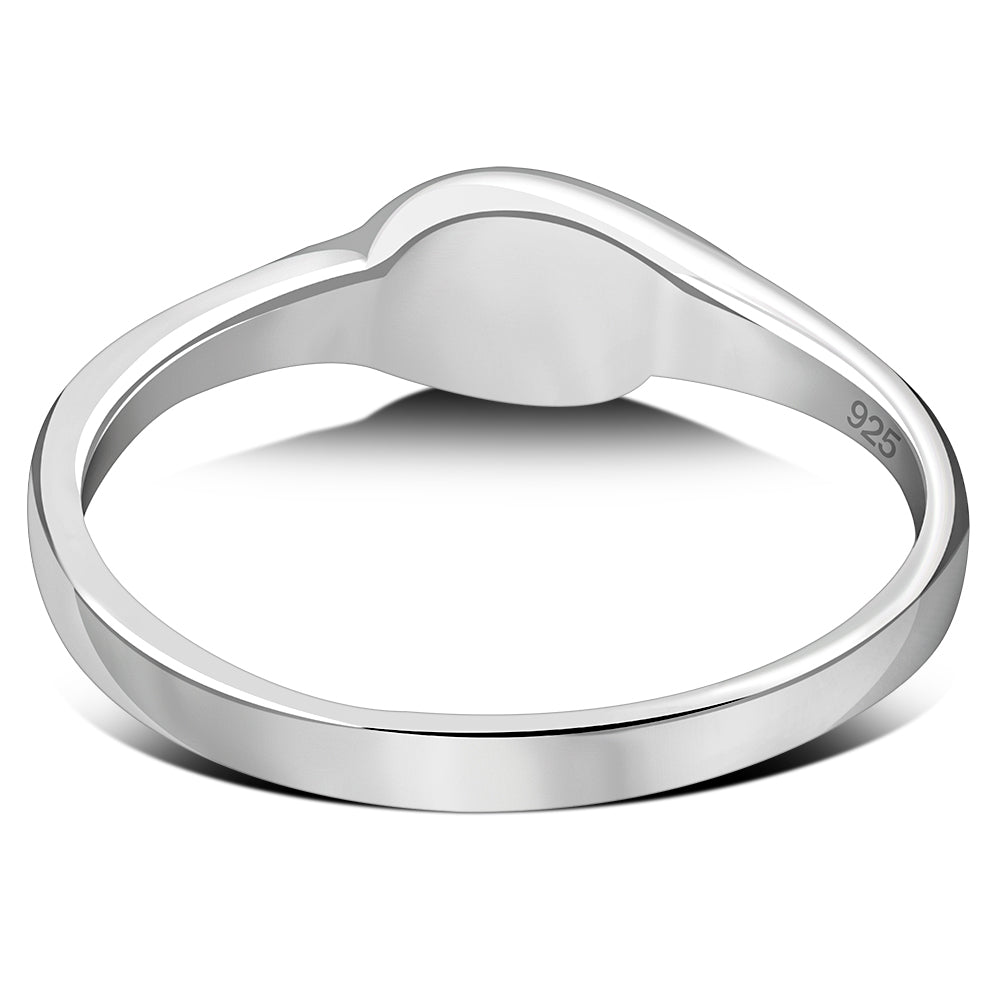 Contemporary Stone Ring- Elegant Petal Embrace with Abalone