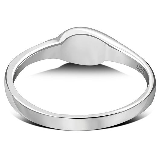 Contemporary Stone Ring- Elegant Petal Embrace with Abalone
