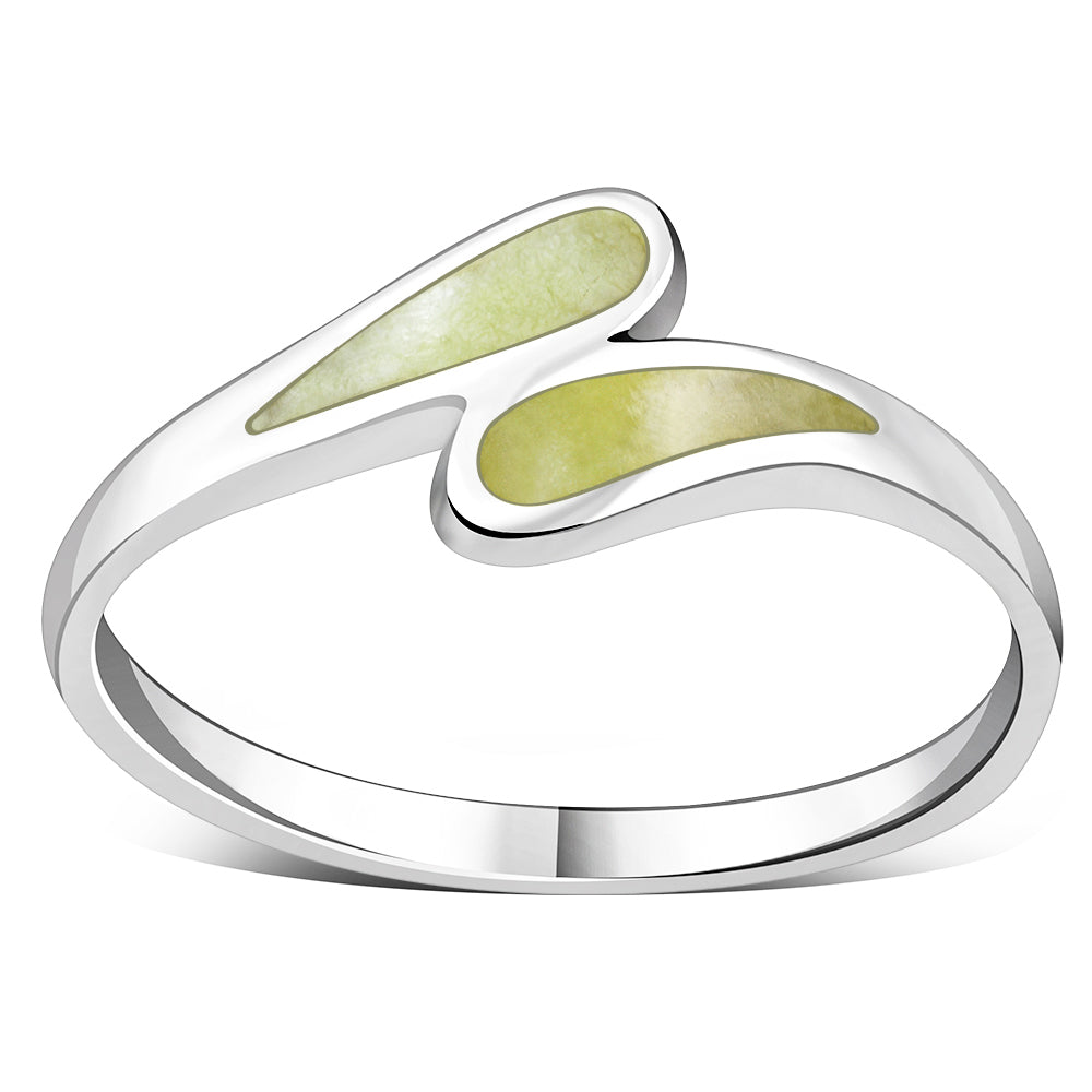 Scottish Marble Ring - Crossing Teardrop