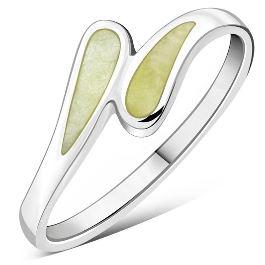 Scottish Marble Ring - Crossing Teardrop