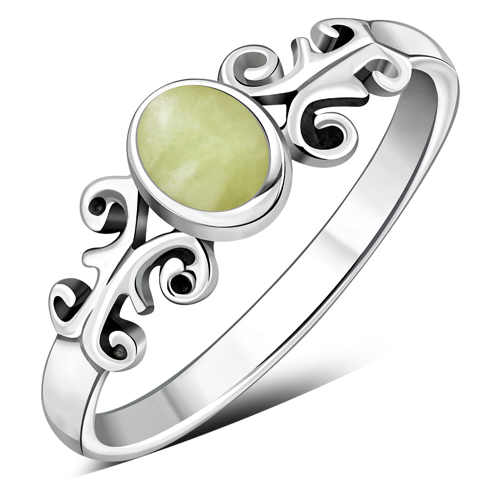 Scottish Marble Ring - Victorian Shoulder – Celtic Design Scotland
