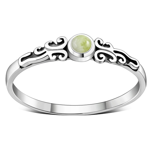 Scottish Marble Ring - Vine Shoulder