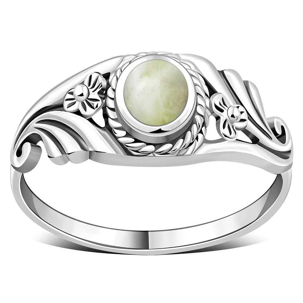 Scottish Marble Ring- Flower wave